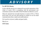 TCS Client Advisory